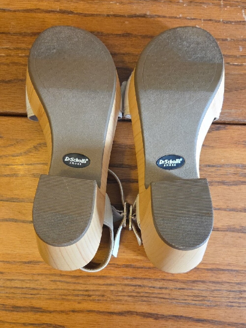 Dr Scholls Beige Buckle Ankle-Strap Sandals Women's - Picture 5 of 5